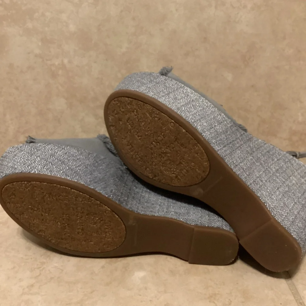 Gray Wedge Sandals